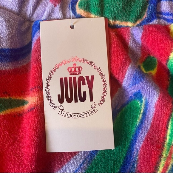 Juicy Couture NWT Terry Cloth Multi Color Swirl Shorts XS - Picture 5 of 8